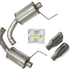 Exhaust Muffler Kit - Stainless Steel ROUSH - Dualpipe - polished Tips 2015-2022 GT - Image 6