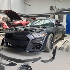 GT500 Style Front Bumper - Unpainted (MUSTANG 15-17 EcoBoost, V6, GT) - immagine 11