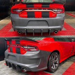 SRT 2021 Style Rear Bumper + Diffuser With Fins (CHARGER 15-21)