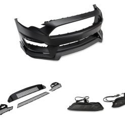 GT350 Style Front Bumper - Unpainted + Turn Signals LED/DRL (MUSTANG 18-21 EcoBoost, GT) - immagine 16