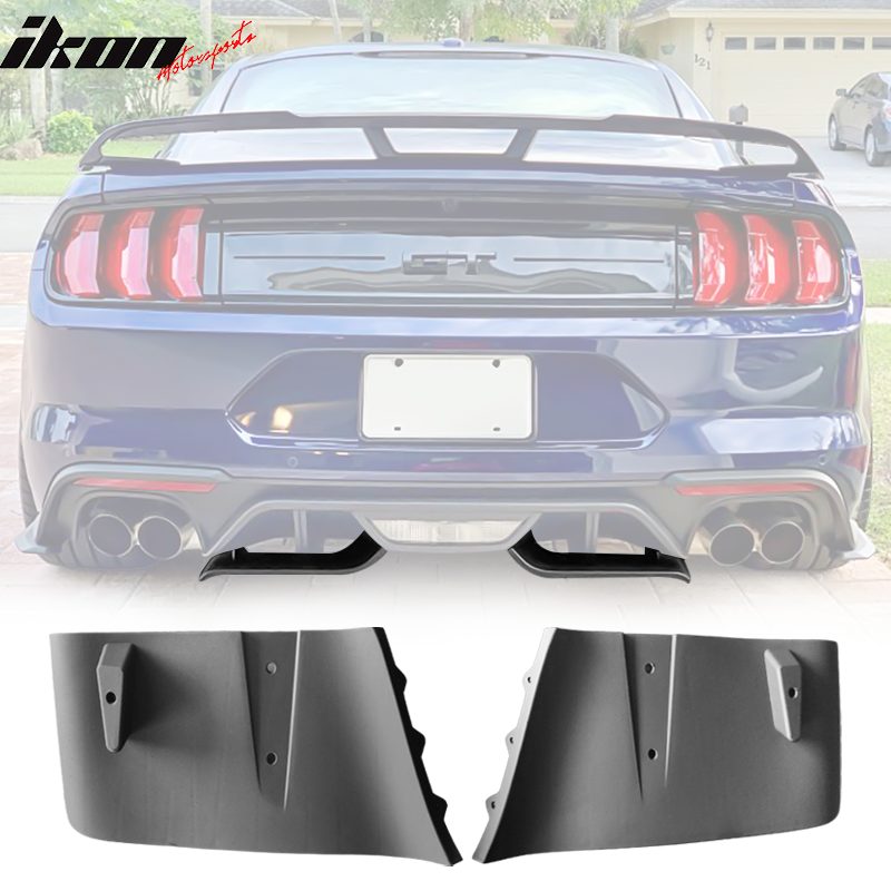 Rear Valance Aero Foil Kit (FORD MUSTANG 2018-2021 GT, 2019-2021 Ecoboost w/ Active Exhaust) - Image 3