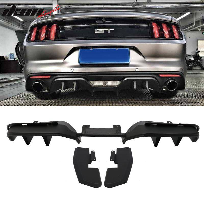 R SPEC Single Hole Exhaust Rear Diffuser (MUSTANG 15-17 GT Premium, EcoBoost Premium) - immagine 3