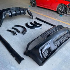 HELLCAT 2020 Style Full Set - Front & Rear Bumper, Wide Body, Diffuser, Side Skirts (CHARGER 15-21) - Image 8