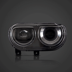 Alternative view of Led Headlights for Dodge Challenger 08-14 Vland Dual Beam Projector Headlights Black