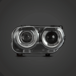 Alternative view of Led Headlights for Dodge Challenger 15-19 Vland Dual Beam Projector Headlights Black