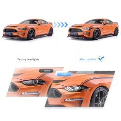 Fari Anteriori a Led per Mustang 18-22 Vland LED Dual Beam Projector Headlights Black