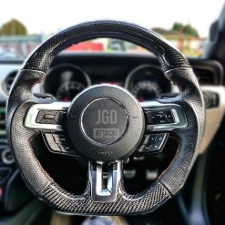 Steering Wheel - CF with Real Leather (FORD MUSTANG 2018-2021) - Image 6