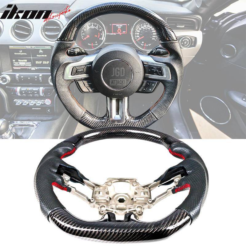 Steering Wheel - CF with Real Leather (FORD MUSTANG 2018-2021) - Image 10