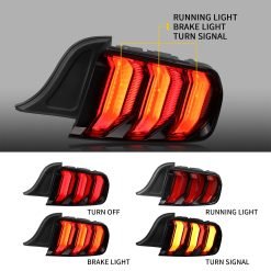 15-20 FORD MUSTANG RED LED Taillight with Sequential Indicators (Can Fit For US/Euro Models) - Image 7