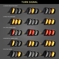 15-20 FORD MUSTANG SMOKED LED Taillight with Sequential Indicators (Can Fit For US/Euro Models) - Image 6
