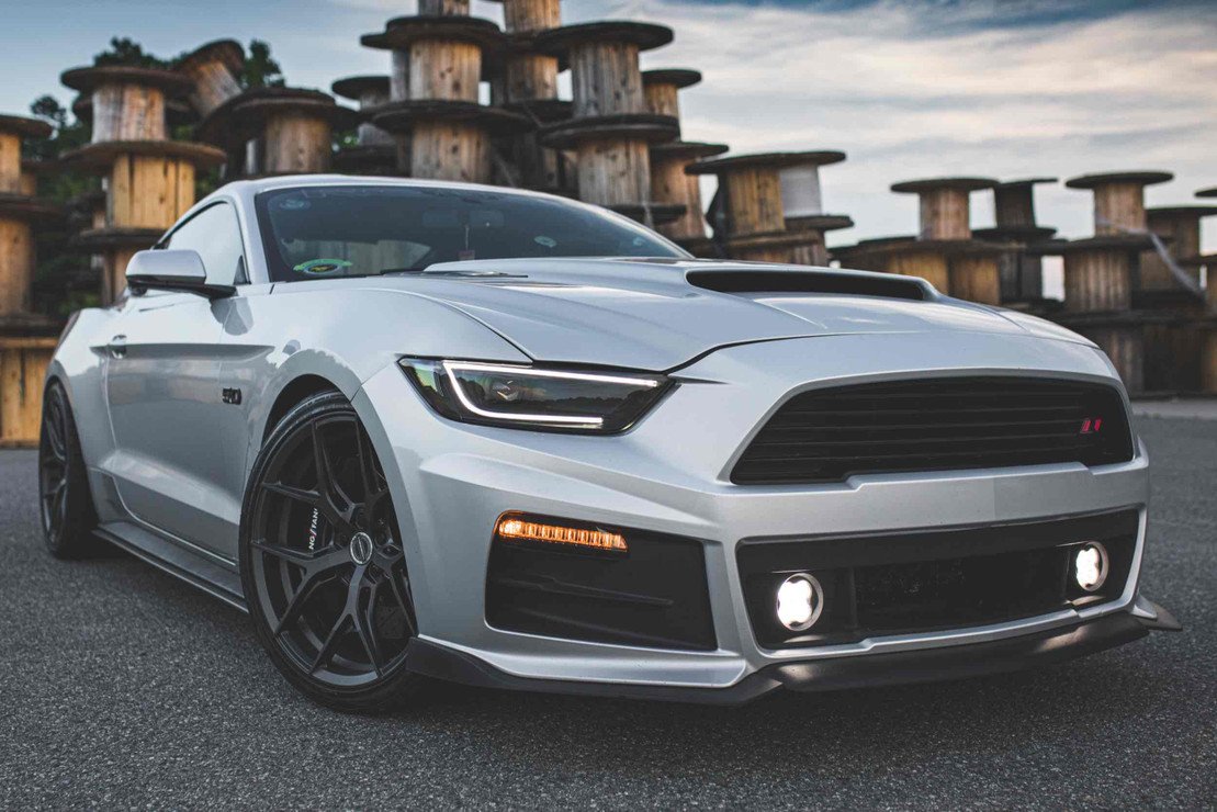 XB LED Headlights; Black Housing; Clear Lens (MUSTANG 15-17) - immagine 3
