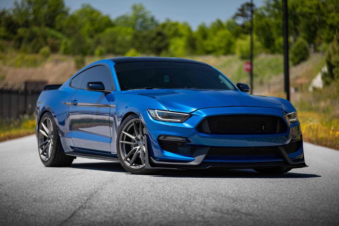 XB LED Headlights; Black Housing; Clear Lens (MUSTANG 15-17) - immagine 4